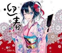 自作ブラシで振袖の柄も簡単作成 和柄の描き方 いちあっぷ アニメ着物 アニメの女の子 アニメキャラクター