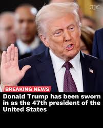 Donald Trump has been sworn in as the nation's 47th president, capping a  remarkable comeback bid for the White House. Trump and Vice President-elect  JD Vance took the oath of office Monday