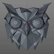 Low Poly Owl 3d Print Model Print Prints 3d Printing