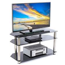 Shop for 40 inch smart tv online at target. Rfiver Glass Corner Tv Stand For Most 26 27 28 30 32 37 40 42 43 46 Inch Plasma Lcd Led Oled Flat Curved Screen Tvs Black T Corner Tv Tv Stand Corner Tv Stand