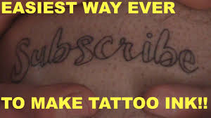Tattoos require a lot of aftercare, including tattoo lotion to keep the ink wet. Easiest Way Ever To Make Tattoo Ink Youtube