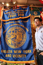 Custom PARADE BANNER- Ancient Order of Hibernians- EMBROIDERED