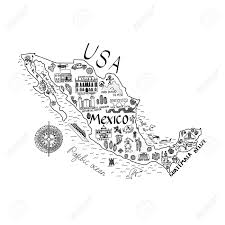 Descarga ahora la ilustración méxico mapa de viajes mapa de dibujos animados. Mapa De Mexico En Estilo De Dibujos Animados Aislado Sobre Fondo Blanco Ilustraciones Vectoriales Clip Art Vectorizado Libre De Derechos Image 96725238