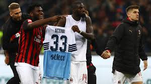 Player stats of franck kessié (ac mailand) goals assists matches played all performance data. Ac Milan 1 Lazio 0 Tiemoue Bakayoko And Franck Kessie Apologise To Francesco Acerbi After Shirt Celebration Goal Com