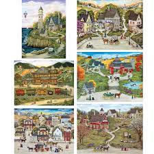 Shop bits and pieces jigsaw puzzle store for kids and adults! Set Of 6 Ann Stookey 500 Piece Jigsaw Puzzles Spilsbury