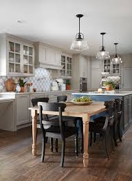 We Had Our Carpenter Clint Build This Custom Dining Table Attached To Kitchen Island Dining Table Kitchen Island And Table Combo Kitchen Island With Seating