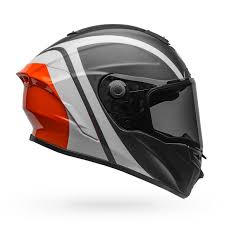 Black And White Motorcycle Helmet Bell Star Mips Dlx Street Full Face Motorcycle Helmet Tantrum Matte Gloss Black White Orange Right Motorcycle Helmet Design Motorcycle Helmets Bell Helmet