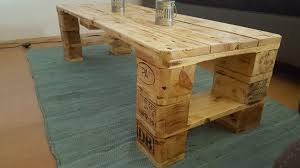 Two pallet trimmed planks have been stacked over each other with dice section between to form this brilliant pallet coffee table. Diy Pallet Wooden Table