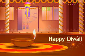 Indian House Decorated With Diya In Diwali Night Stock Illustration Indian Homes Home Decor Diwali