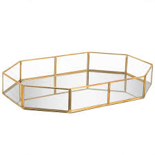 Get Ornate Gold Edged Mirrored Glass Tray Online Or Find Other Trays Products From Hobbylobby Com Mirrored Glass Perfume Tray Glass Tray
