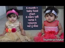 Just like apples, pears are a great option when starting to wean your baby. 6 Month Baby Food Chart 6 To 7 Months Baby Ke Liye Food Chart Gujarati Youtube