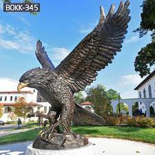 Lowest price in 30 days. Antique Bald Eagle Statue Life Size Animal Sculptures Bronze Sculpture For Sale
