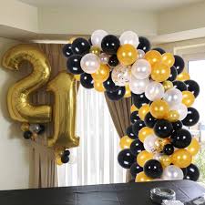Black, white , gold and silver chrome balloons! Amazon Com Black Gold Balloon Garland Kit 138 Pcs Party Supplies Decoration Set Black Gold White Gold Confetti Balloon Arch For Baby Shower Wedding Birthday Graduation Anniversary Organic Party Toys