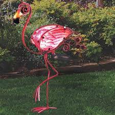 Pink Flamingo Solar Powered Garden Light Whyrll Com Solar Powered Garden Lights Solar Panel Garden Lights Solar Lights Garden