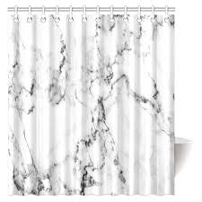 Shower curtain features holes for rings and is recommended using with vinyl liner.material: Pop White Marble Shower Curtain Natural Stone Pattern With Hazy Effects Granite Ceramic Rock Formation Decor Bathroom Shower Curtain 66x72 Inch Walmart Canada