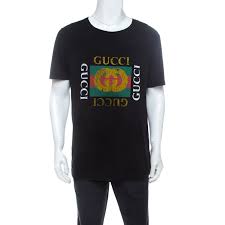 Gucci Black Cotton Vintage Logo Printed T Shirt L Gucci Tlc The iconic interlocking g from the brand's '80s heyday is resurrected and entwined with house gucci. gucci black cotton vintage logo printed t shirt l