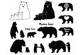 Bear Svg Bear Family Svg Bears Svg Bear Clipart Mama Bear Tattoos Baby Bear Tattoo