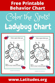 Free Behavior Chart Color Ladybug Spots Behaviour Chart
