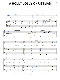 Say hello to friends you know. Burl Ives A Holly Jolly Christmas Sheet Music Pdf Notes Chords Christmas Score Piano Vocal Download Printable Sku 85771