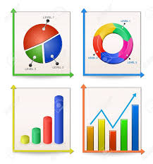 Charts And Graphs Collection Vector Illustration
