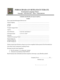 Kegiatan dan tempat kegiatan daftar isi tampil contoh surat permohonan izin seperti surat surat lainnya yang memiliki beragam jenis di sebabkan oleh tujuan pembuatan dan fungsi surat yang berbeda yang sebelumnya sudah di bahas di blog ini seperti surat permohonan bantuan. Formulir Pendaftaran Psht Masnurul