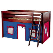 Disney princess loft bed tent by delta. Boys Loft Bed Twin Low Loft Angled Ladder Curtains