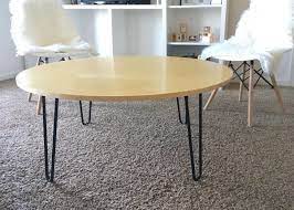 This is how i make my 3x3 table or bench legs using only 2x4s and wood glue. Diy Round Hairpin Leg Coffee Table Restoring Handmade