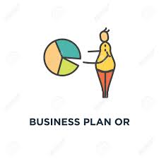 Business Plan Or Result Presentation Icon Cute Funny Character