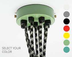 9 Port Decke Baldachin Kit Diy Farbe Kabel Retro Dachboden Industrielle Anhanger Swag Lampe Swag Lamp Ceiling Canopy Diy Kits