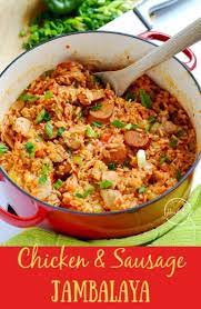 Chicken And Sausage Jambalaya One Pot Recipe Chicken And Sausage Jambalaya Sausage Jambalaya Jambalaya Recipe