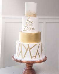 Wedding season is in full bloom, and I couldn't be more excited! Feeling  incredibly grateful for the upcoming projects. This was Lora & Leo's  stunning gold and white wedding cake, adorned with