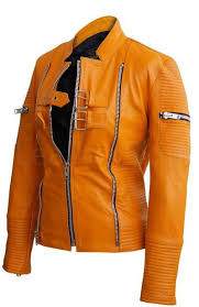 Women Mustard Yellow Sheep Skin Rib Quilted Genuine Leather Jacket Leather Jacket Jackets For Women Leather Jacket Outfits