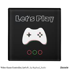 Video Game Controller Let S Play Red Green Art Glass Coaster Zazzle Com Green Art Video Game Controller Silhouette Painting