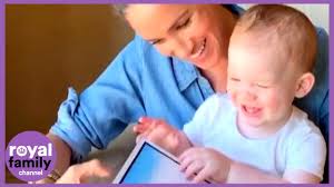 George's hall at windsor castle, just before taking him to meet his. Meghan Reads Story To Baby Archie To Celebrate First Birthday Youtube