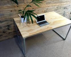 Cut the plywood using a saw. Diy Plywood Desk With Pipe Frame Plans To Build Your Own Simplified Building