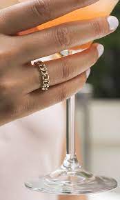 Bold Chain Ring Classy Jewelry White Gold Engagement Rings Unique Vintage Engagement Rings Art Deco