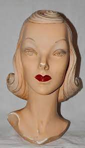 Vintage 1930s Art Deco Plaster Mannequinn Head Display Hats Blonde 51 Awesome Ebay