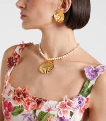 Jennifer Behr Siren faux pearl gold-plated necklace Jennifer Behr