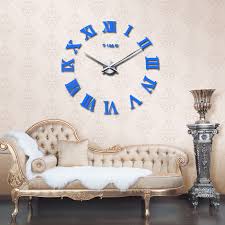 Roco verre roman mirror clock. Big Size Diy Roman Numerals Mirror Wall Clock