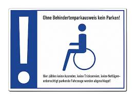 Warnschild Behindertenparkplatz A4 Format Aus Aluminium Schilder Online Kaufen Behindertenparkplatz Warnschild Schild Online