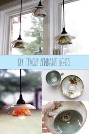 Diy pendant lights just give a sharp focus on light and hence can be seen mostly hanging over the work surfaces like over a dining table top, over a study table or over a kitchen island! Teacup Pendant Light Shades In 2020 Diy Pendant Light Teacup Crafts Tea Cups