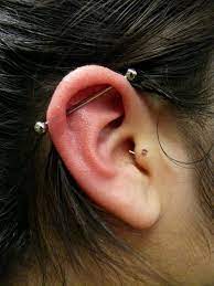 Industrial And Tragus Piercing Piercing Tattoo Ear Piercings