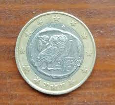 Pièce de 1 euro Grecque, 2007 : Hibou EYPQ. RARE | eBay