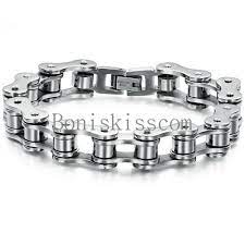 Motorcycle Biker Chain Bracelet Men S Heavy Silver Stainless Steel 8 Inch Bangle Ebay Stainless Steel Bracelet Men Bracelets For Men Bike Chain Bracelet