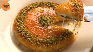 Kunafa Without Oven Creamy Kunafa Arabic Kunafa With Homemade Dough Youtube Easy Kunafa Recipe Homemade Dough Kunafa Recipe