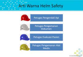 Secara resmi helm keselamatan pertama dikembangkan tahun 1912 di worker's accident insurance institute kerajaan bohemia. Arti Warna Helm Safety