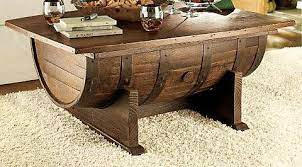 Coffee gear table $ 899.00. Booze Cask Furnishings Whiskey Barrel