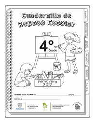 4o Cuadernillo Repaso 2016 2017 Lectura De Tercer Grado Actividades De Cuarto Grado Primer Grado De Primaria