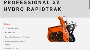 The third line is alphanumeric and is also the serial number. Ariens Professional Rapidtrak 32 420cc Track Drive Snow Blower Gas Up 1st Season Youtube