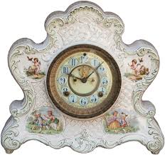 A fine, american ansonia black marble mantel clock, circa 1900,… a fine, american ansonia black marble mantel clock, circa 1900, the case with side columns and masks the dial roman numerals, having a half hour strike, the movement recently. Ansonia Porcelain Antique American Mantle Clock